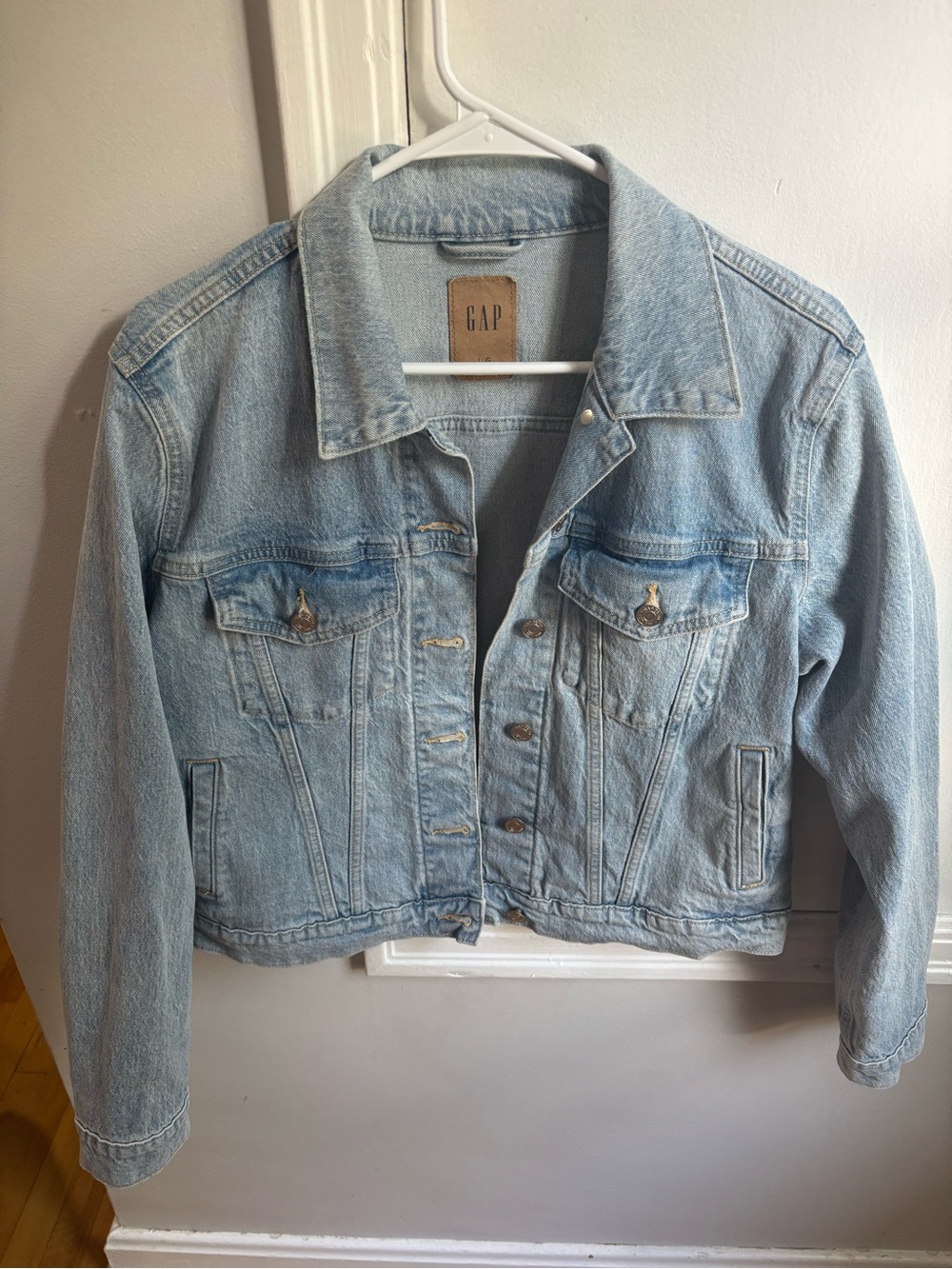GAP Light Wash Denim Jean Jacket - Pale Blue